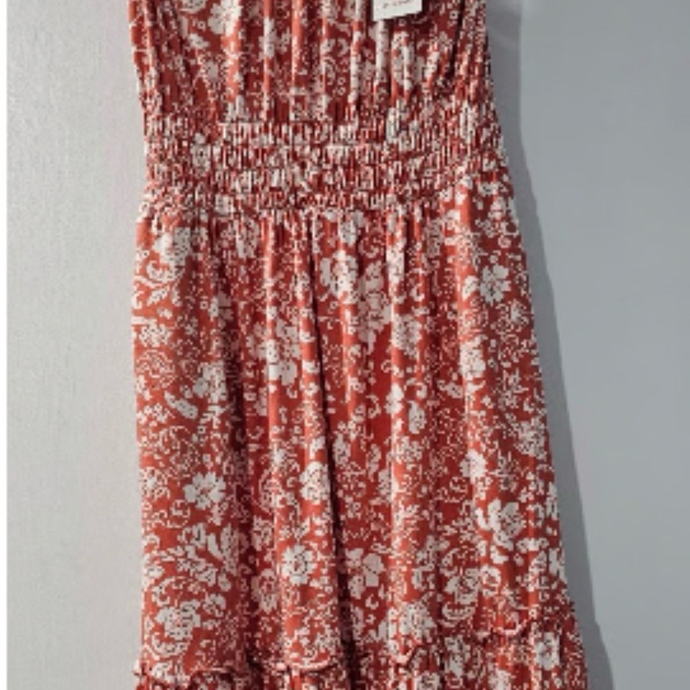 Lucky Brand Orange and White Floral Top